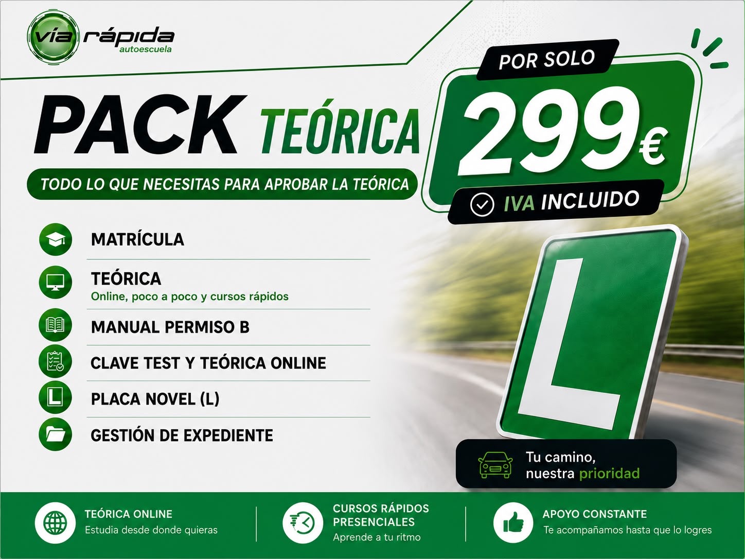 Permiso B (matrícula+ teórica)